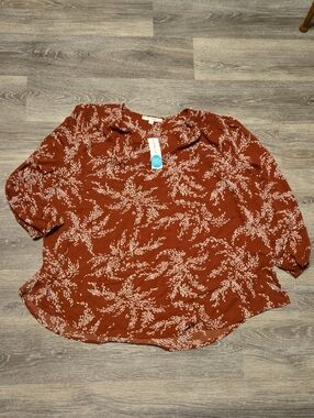 NWT Stitchfix Fun2fun Kinny Split Neck Blouse 2X